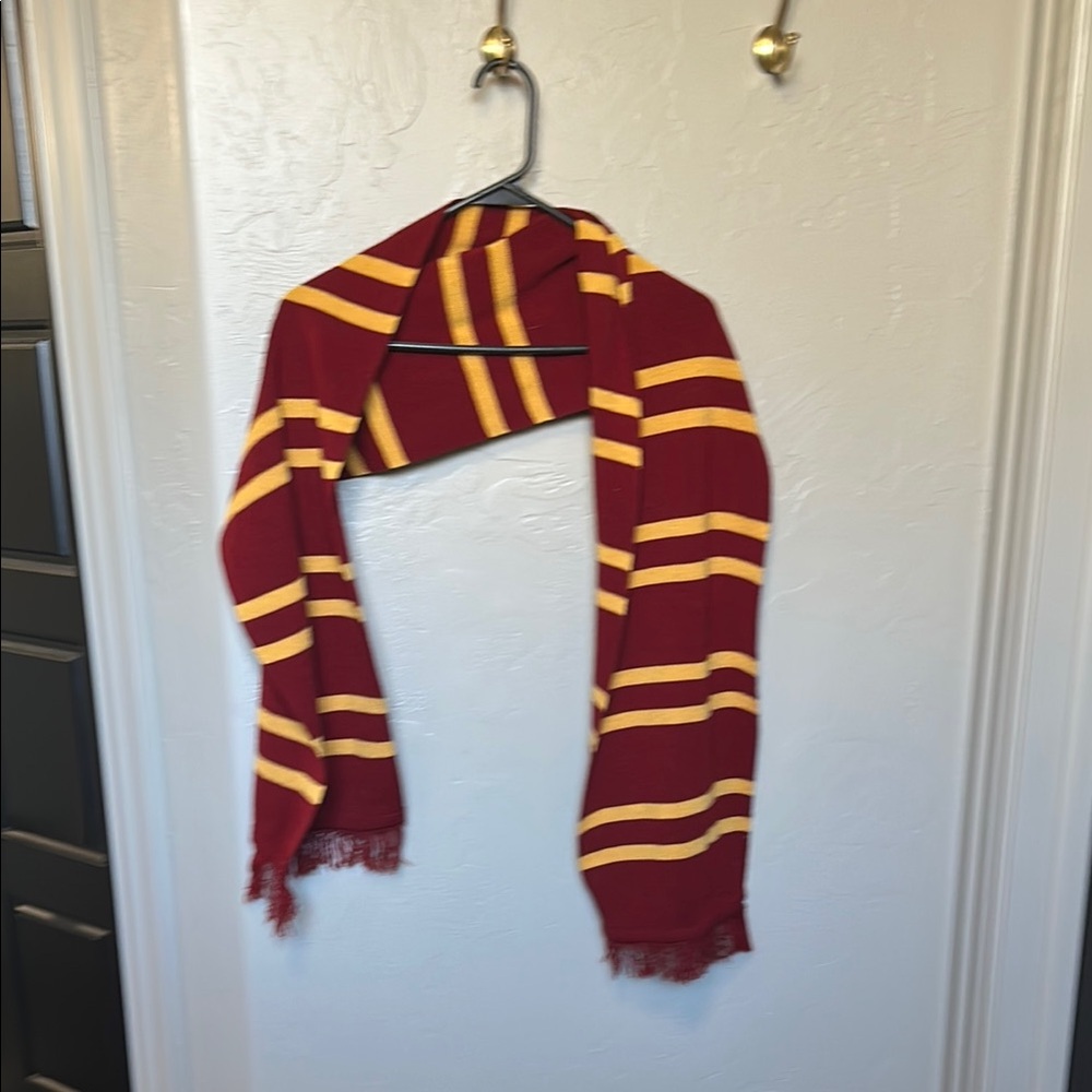 Warner Bros. Red and Gold Striped Scarf